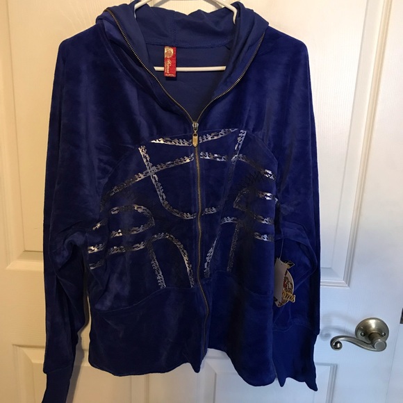 Apple Bottoms Tops - Women jacket  with hoodie size 3X Artic Night